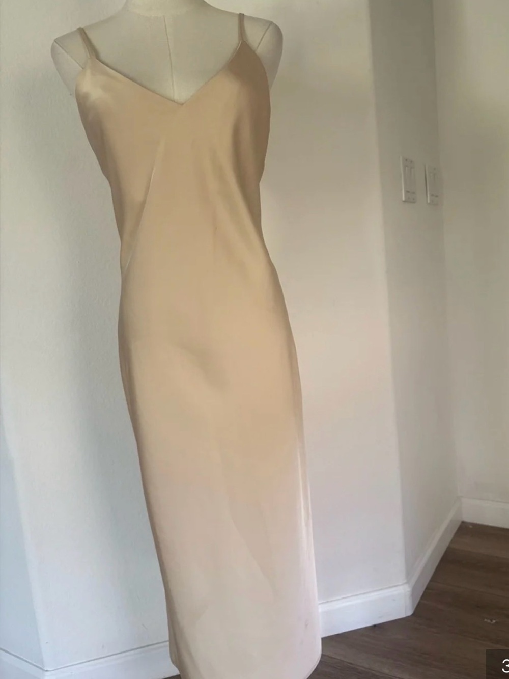 Gianni Bini Champagne Slip Midi Dress